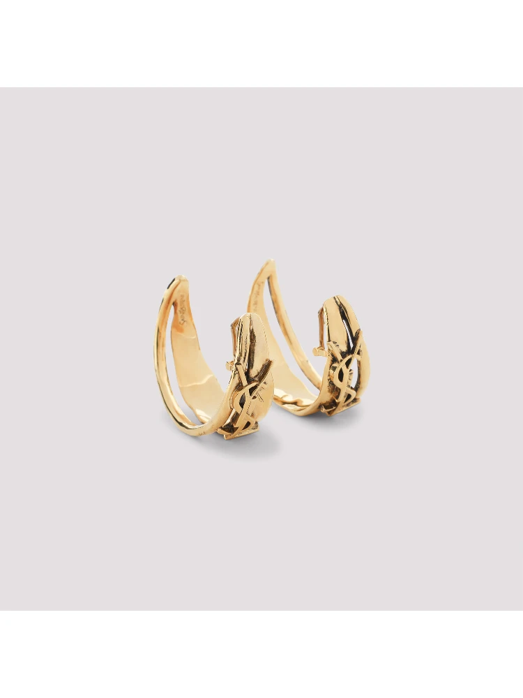 Saint Laurent Creole Charm Cassandre Earrings