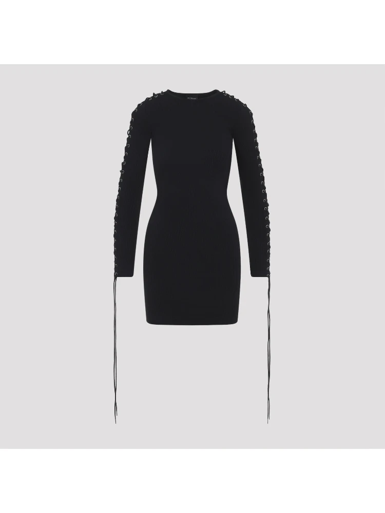 Balenciaga Lace-Up Mini Dress