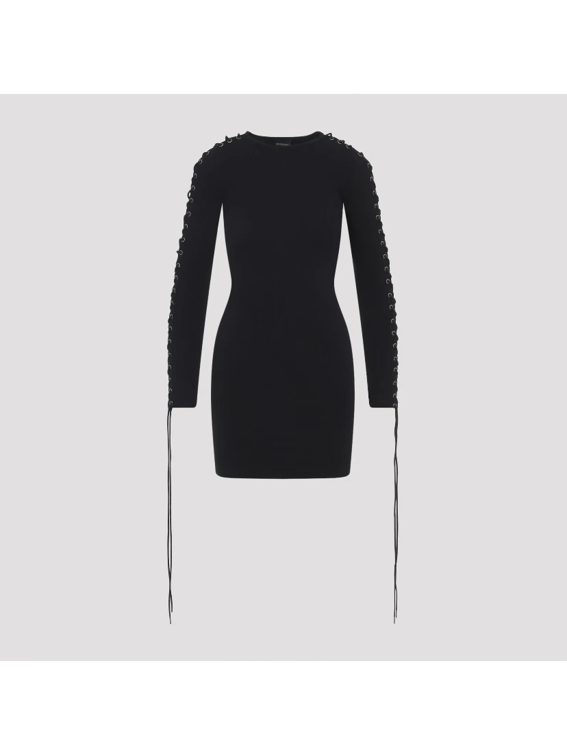 Balenciaga Lace-Up Mini Dress