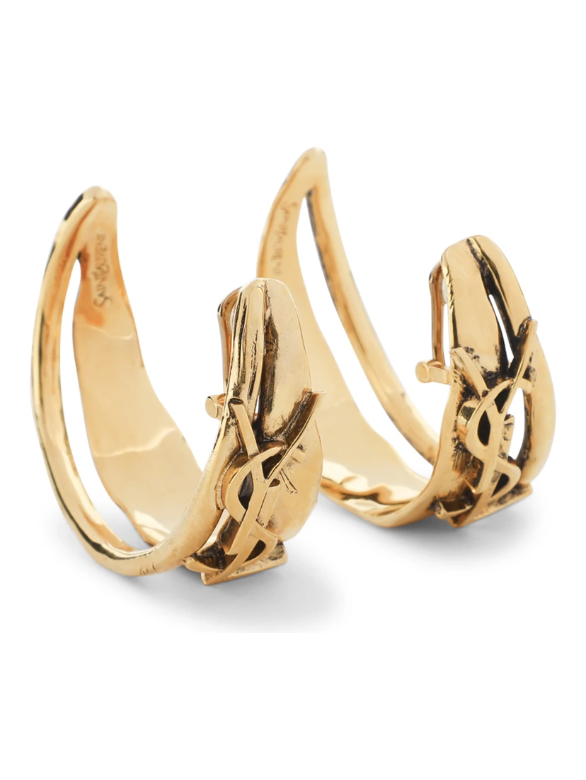Saint Laurent Creole Charm Cassandre Earrings