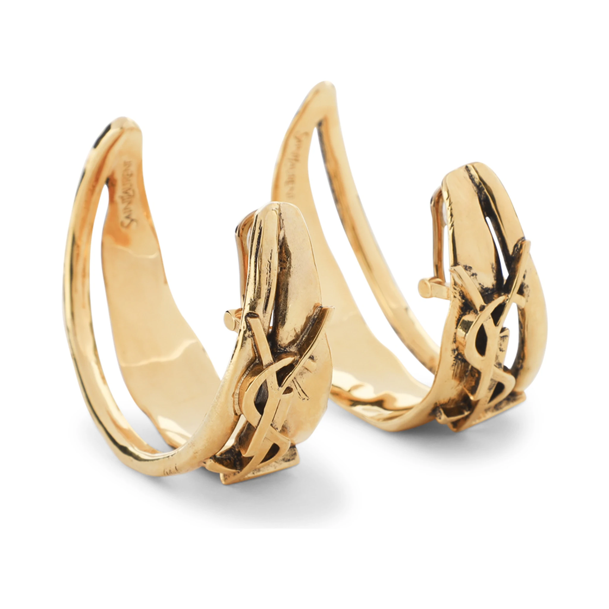 Saint Laurent Creole Charm Cassandre Earrings