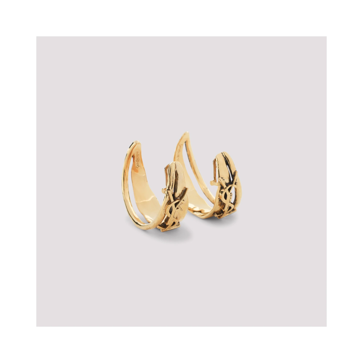 Saint Laurent Creole Charm Cassandre Earrings