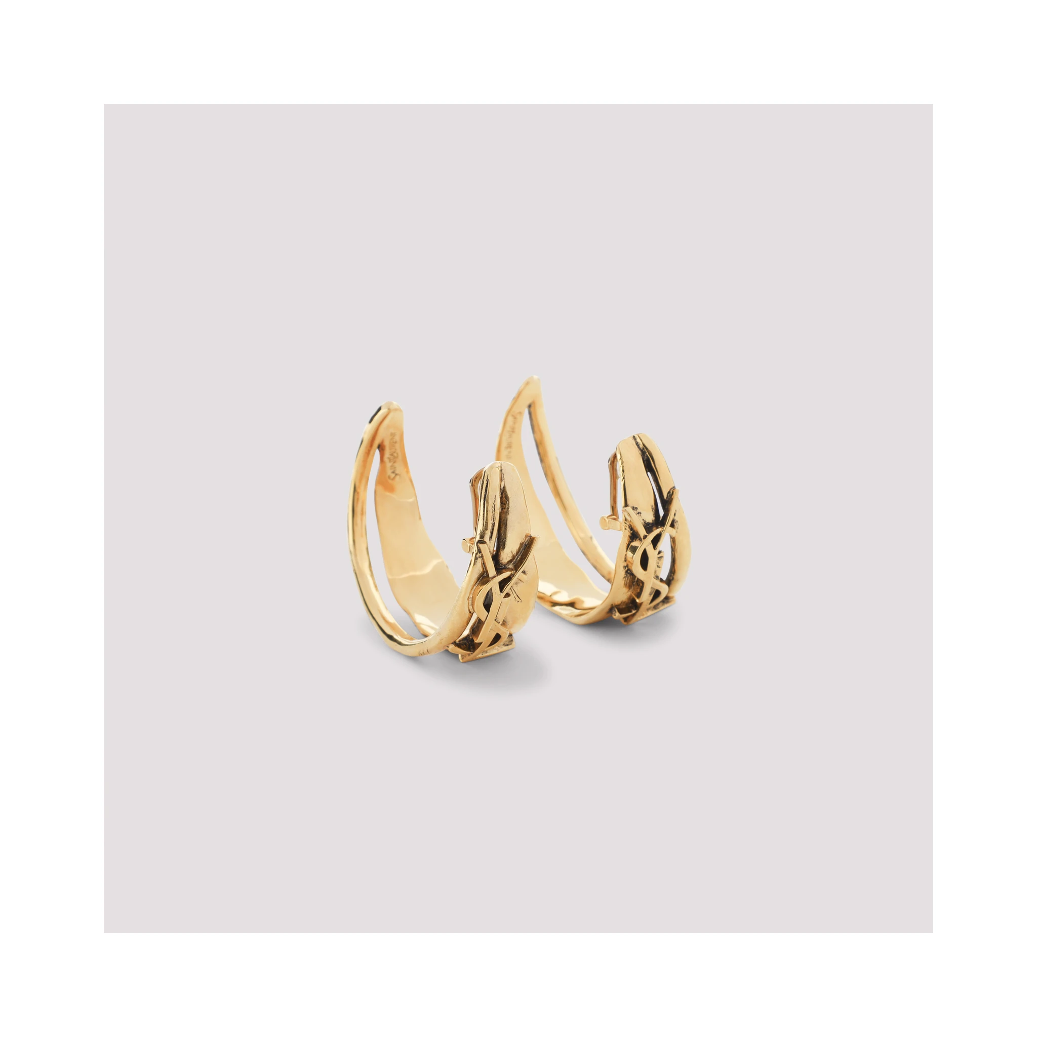 Saint Laurent Creole Charm Cassandre Earrings