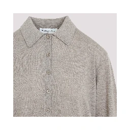 The Frankie Shop Tala Knit V-Neck Polo