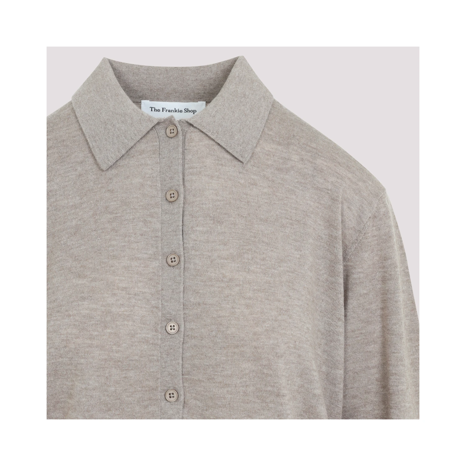 The Frankie Shop Tala Knit V-Neck Polo