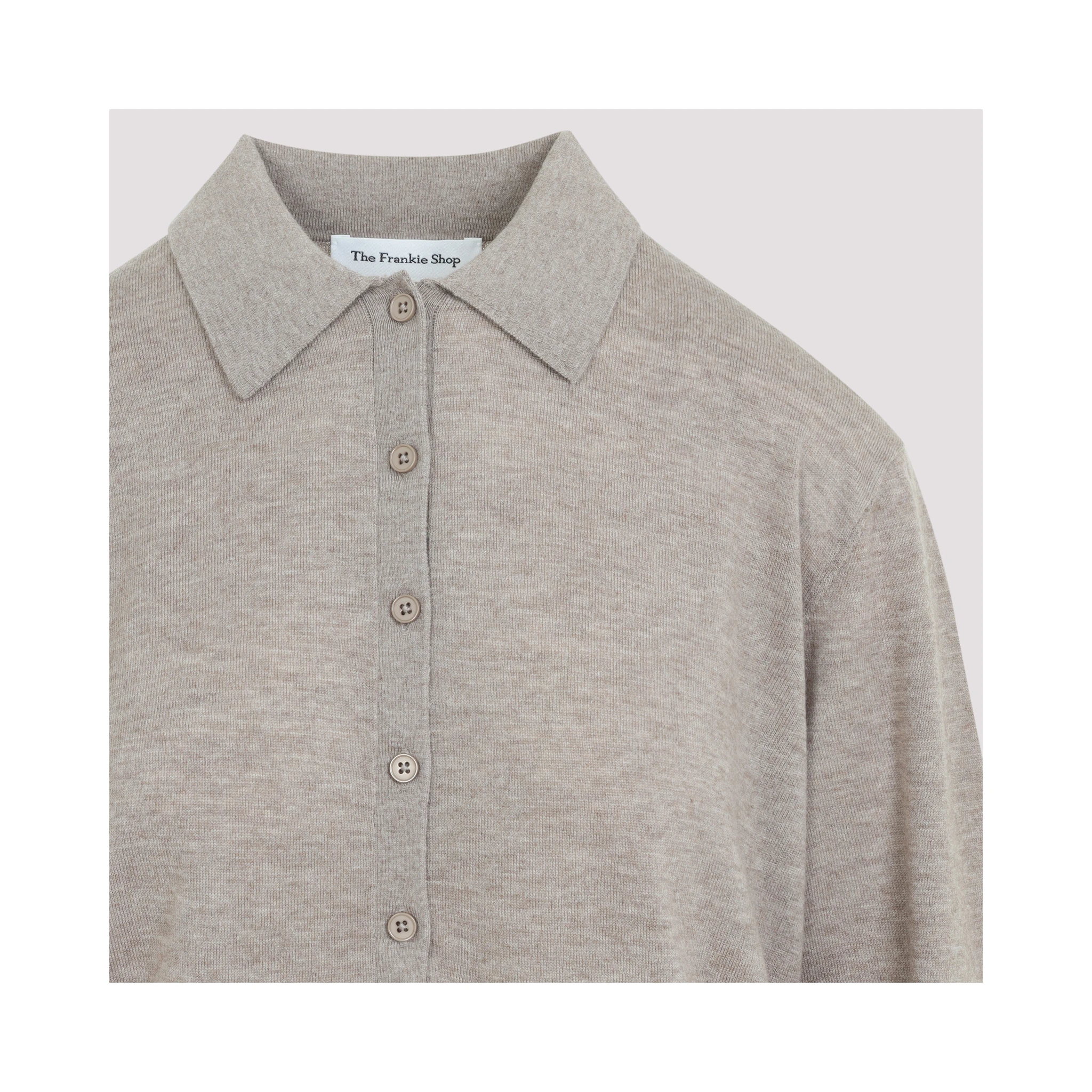 The Frankie Shop Tala Knit V-Neck Polo