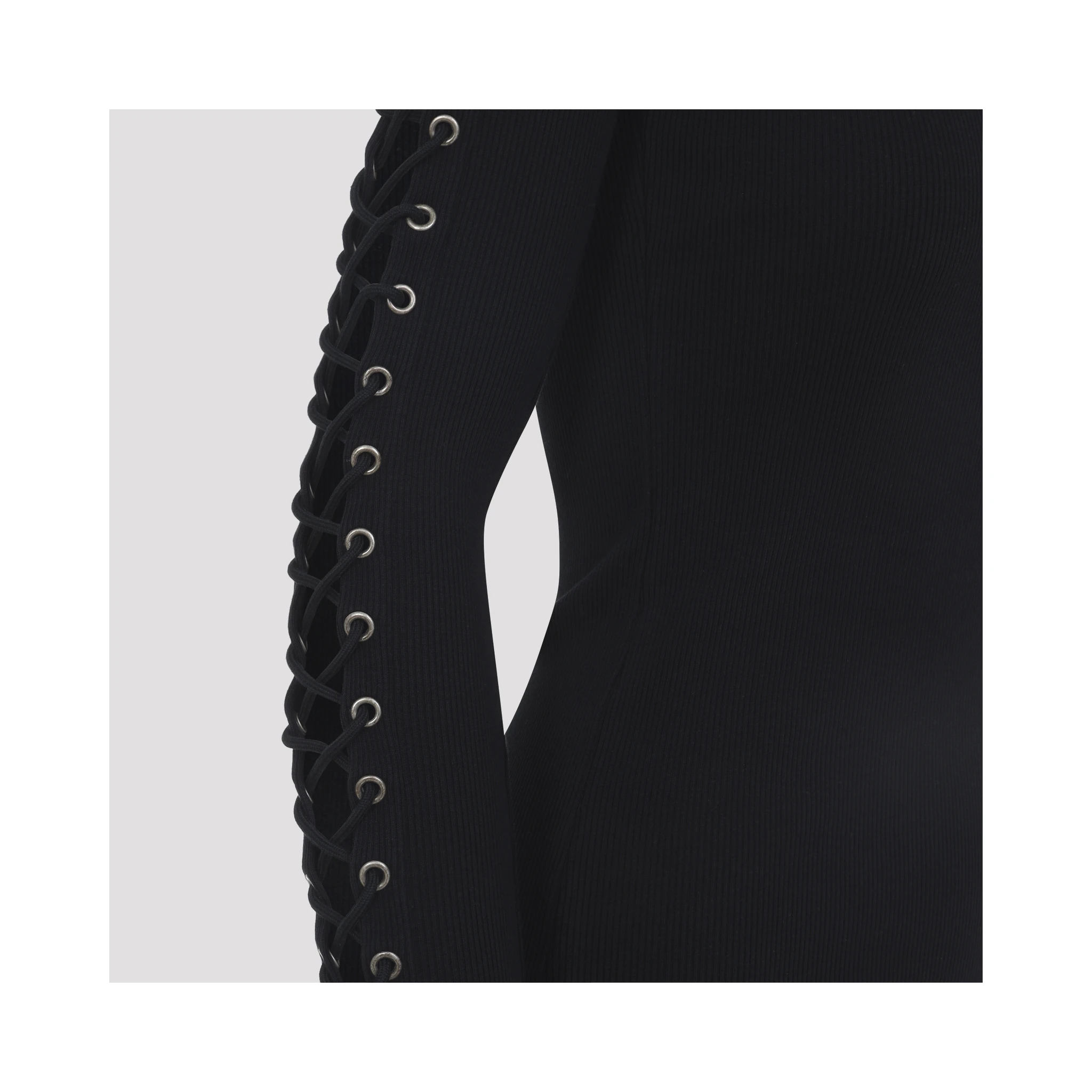 Balenciaga Lace-Up Mini Dress