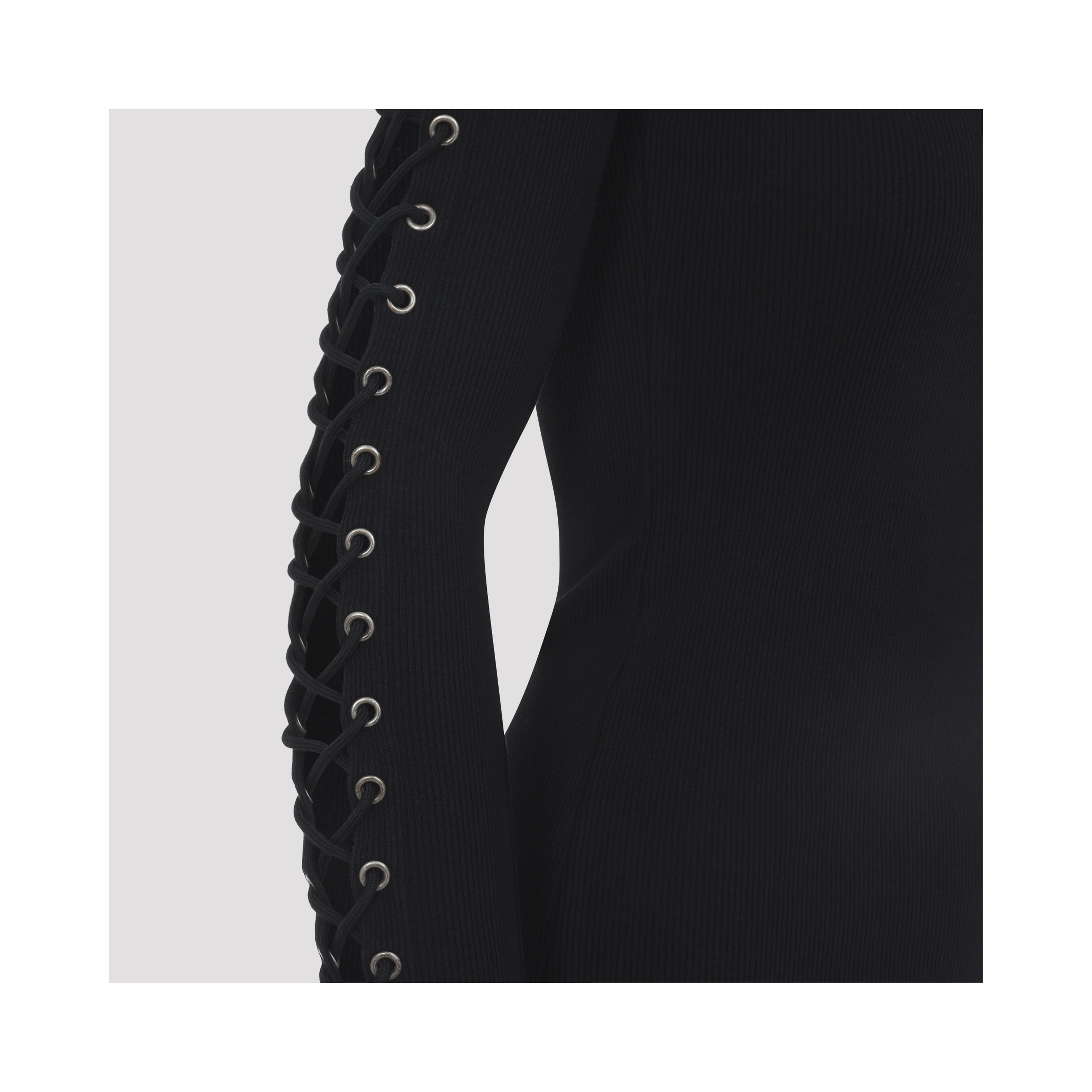 Balenciaga Lace-Up Mini Dress