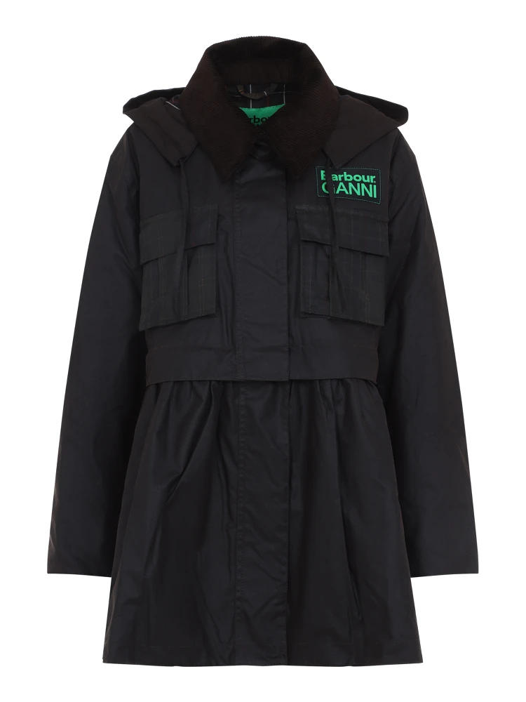 Barbour x Ganni Peplum Wax Jacket alternative