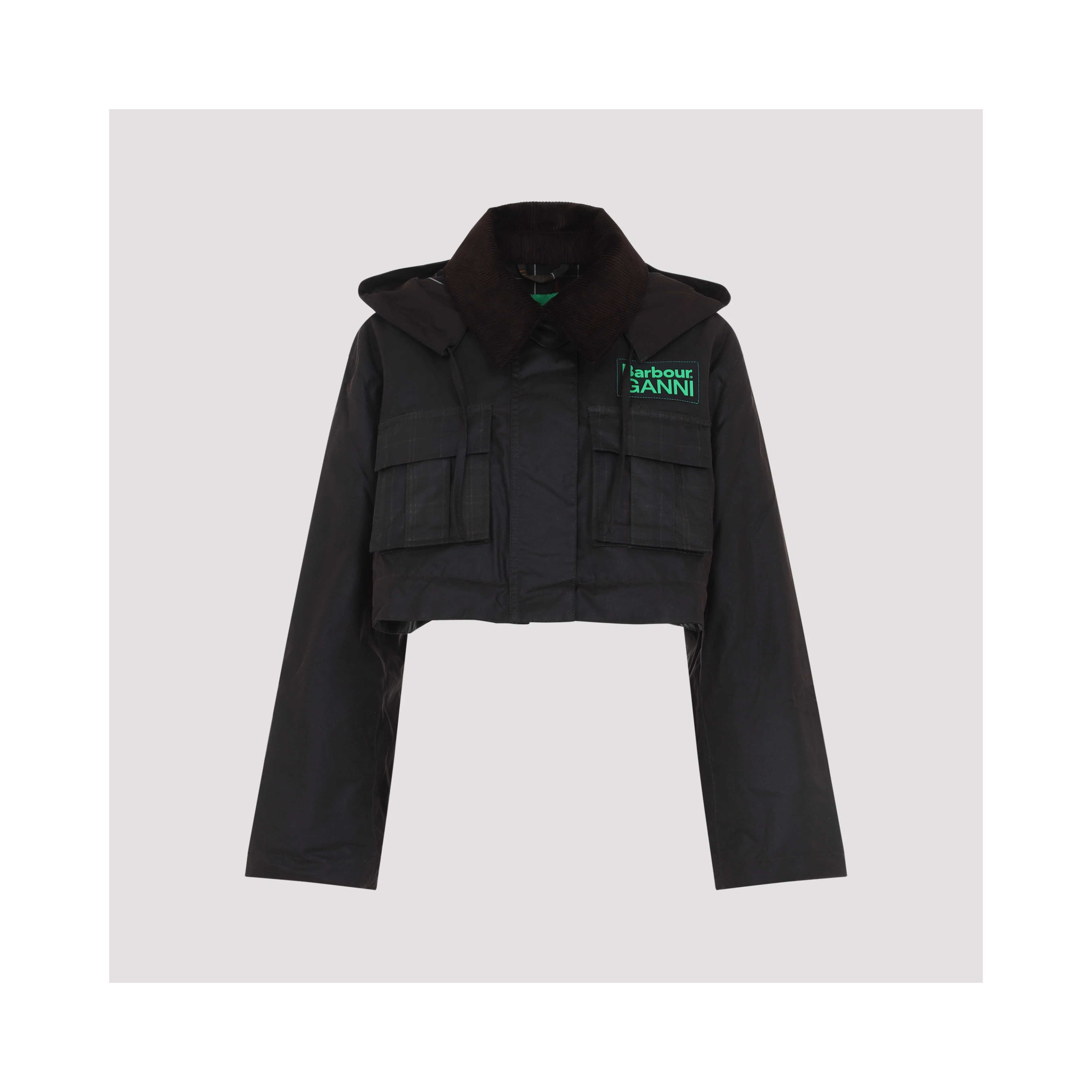 Barbour x Ganni Peplum Wax Jacket