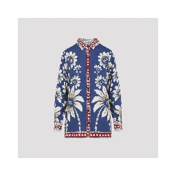 Farm Rio Luna Blue Shirt