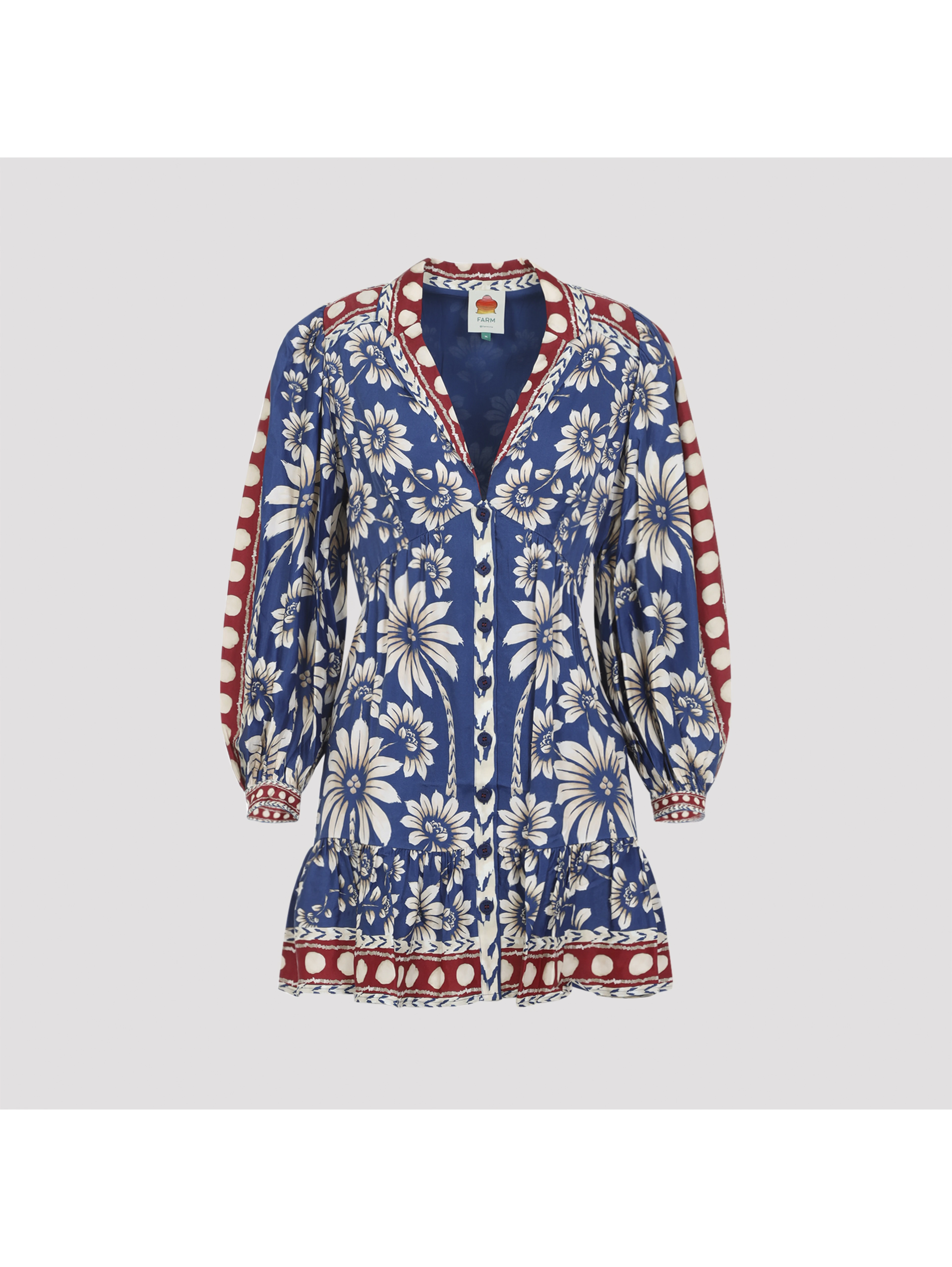 Farm Rio Luna Blue Mini Dress