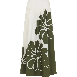 Farm Bio Palermo Green Midi Skirt