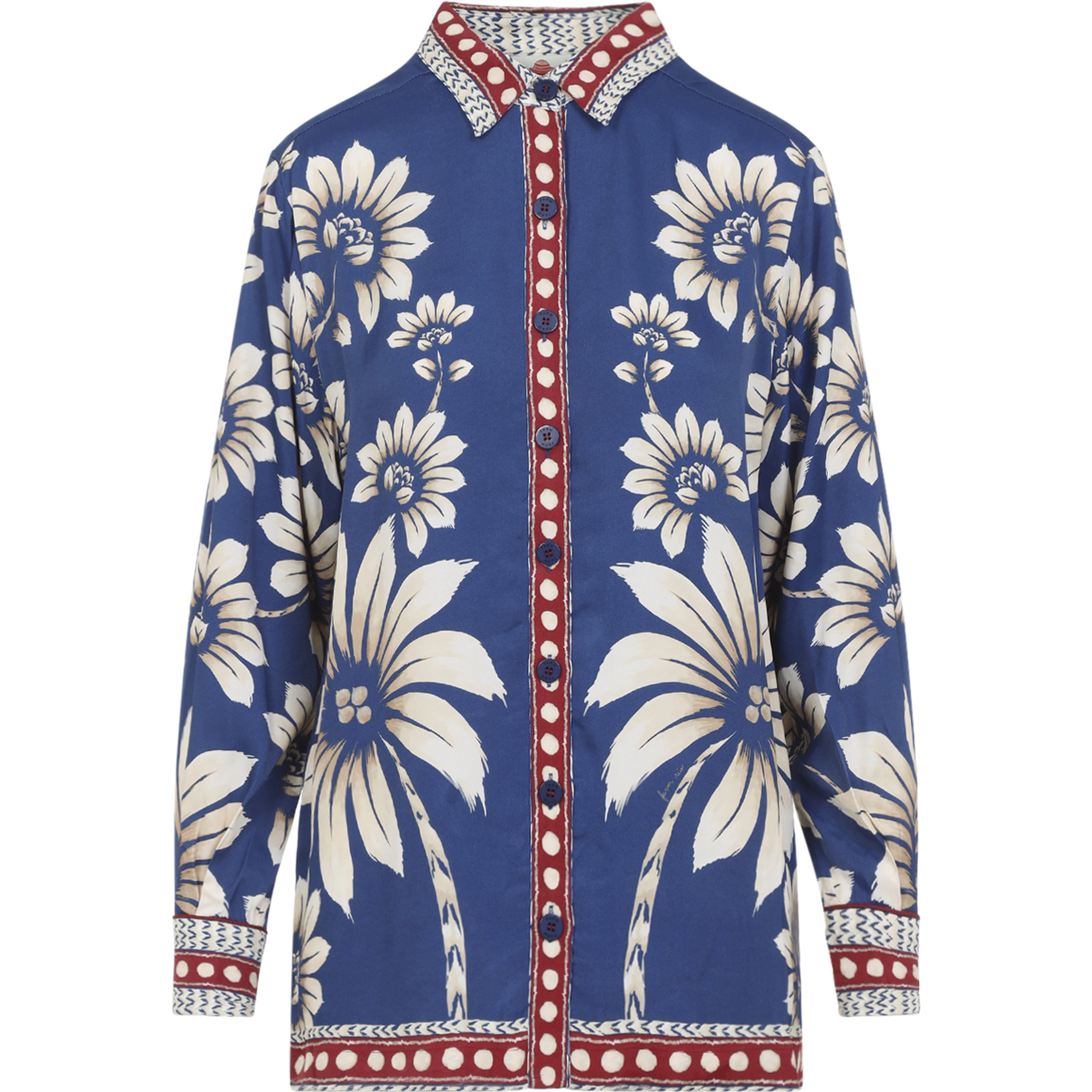 Farm Rio Luna Blue Shirt