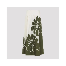 Farm Bio Palermo Green Midi Skirt