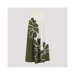 Farm Bio Palermo Green Midi Skirt