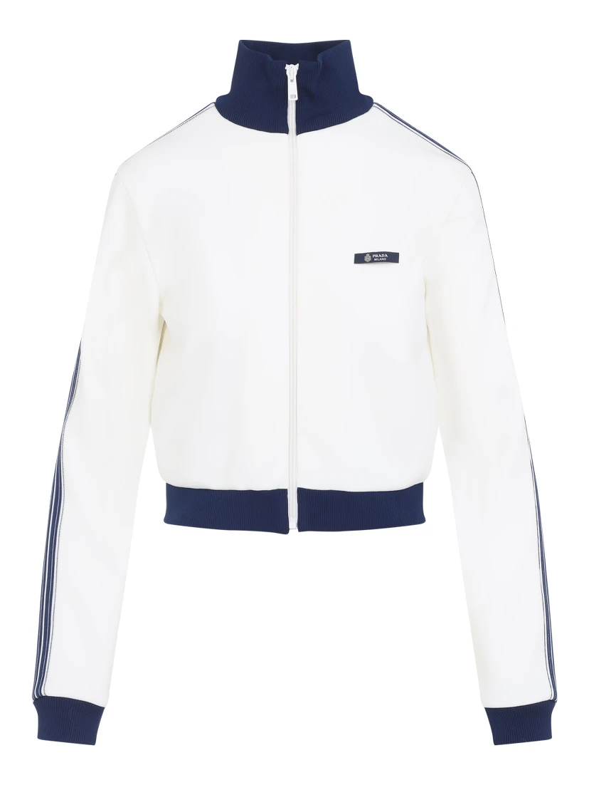 Prada Zip-Up Logo Jacket