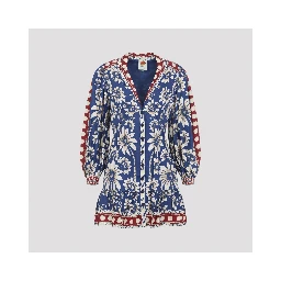 Farm Rio Luna Blue Mini Dress