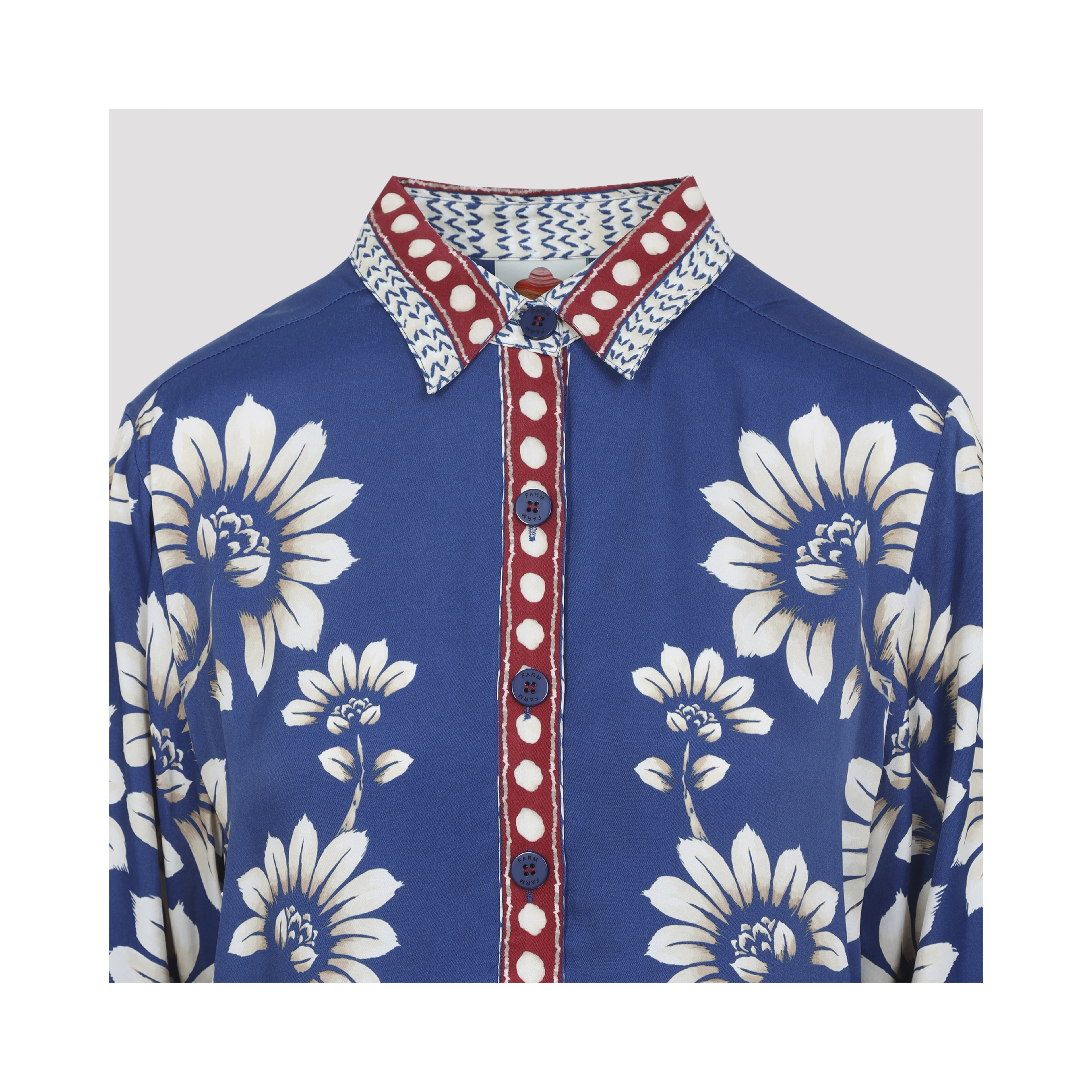 Farm Rio Luna Blue Shirt