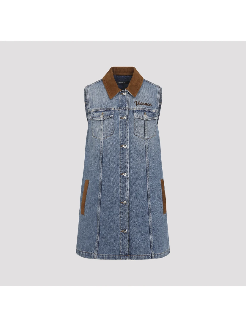 Versace Denim Stone Wash Dress