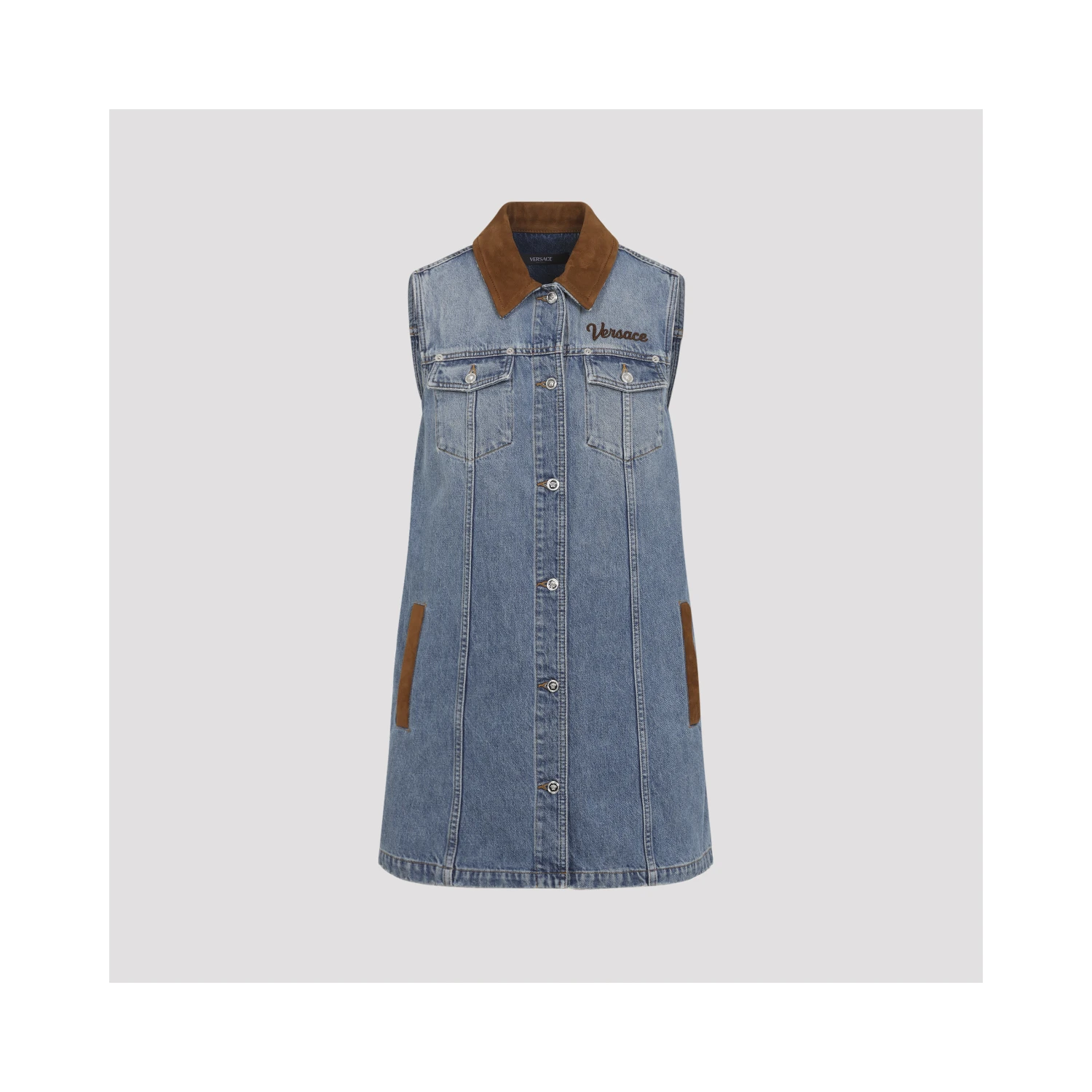 Versace Denim Stone Wash Dress