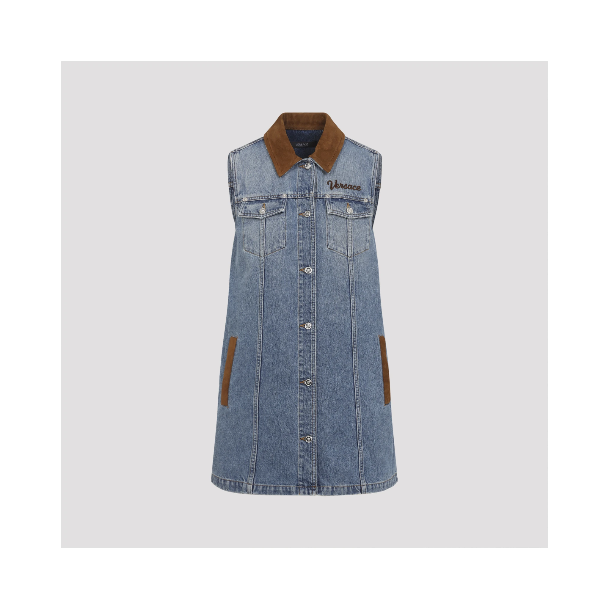 Versace Denim Stone Wash Dress
