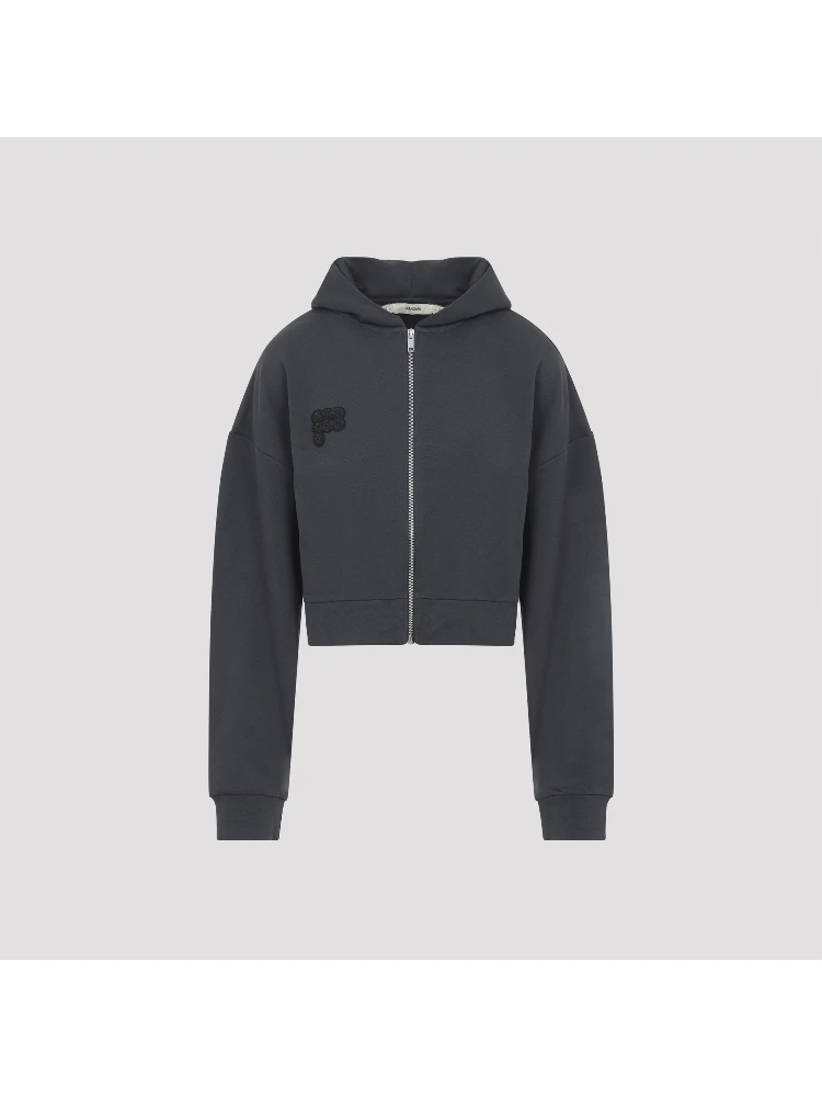 Pangaia Cropped Zip Up Hoodie