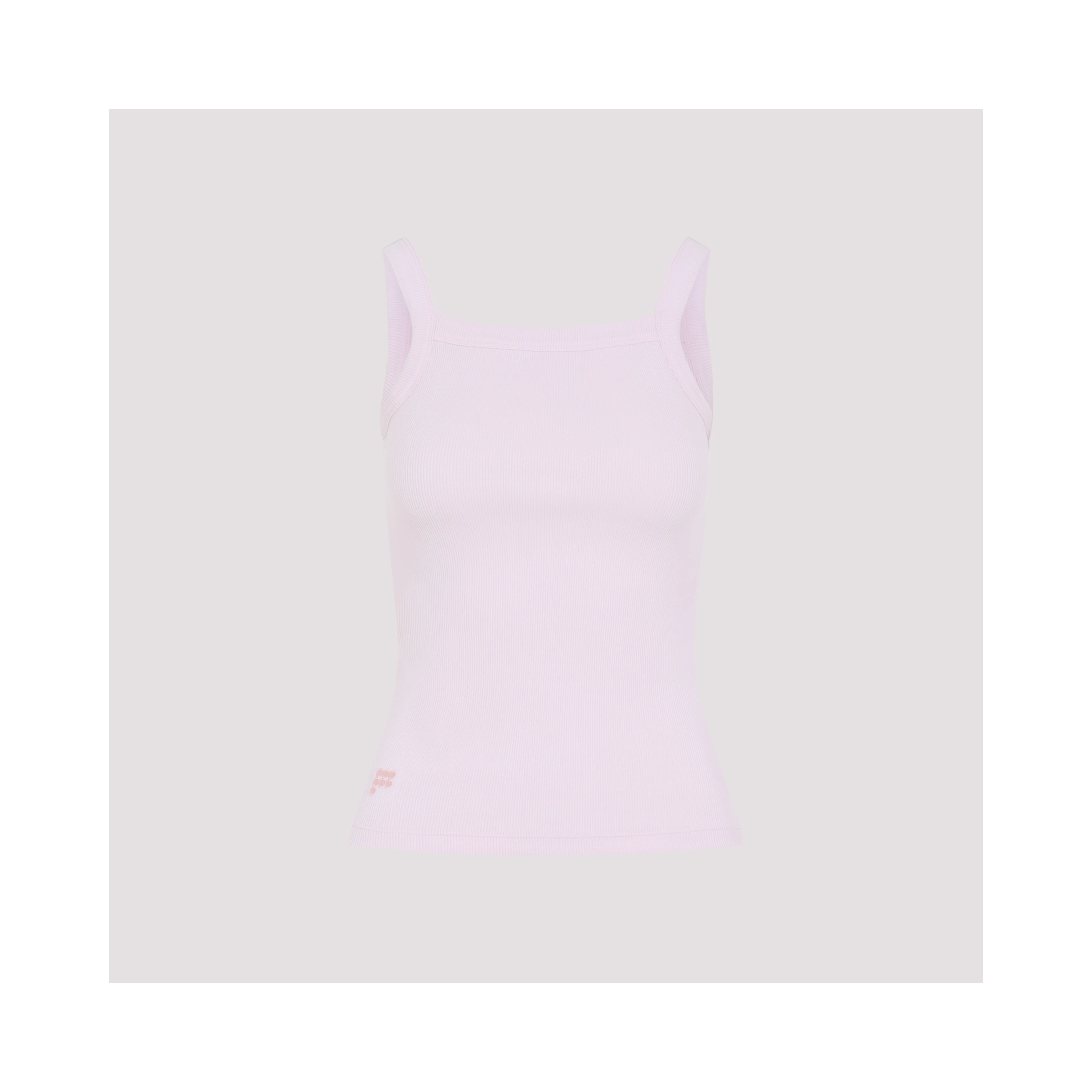 Pangaia Womens Ribbed Square Neck Tank Top