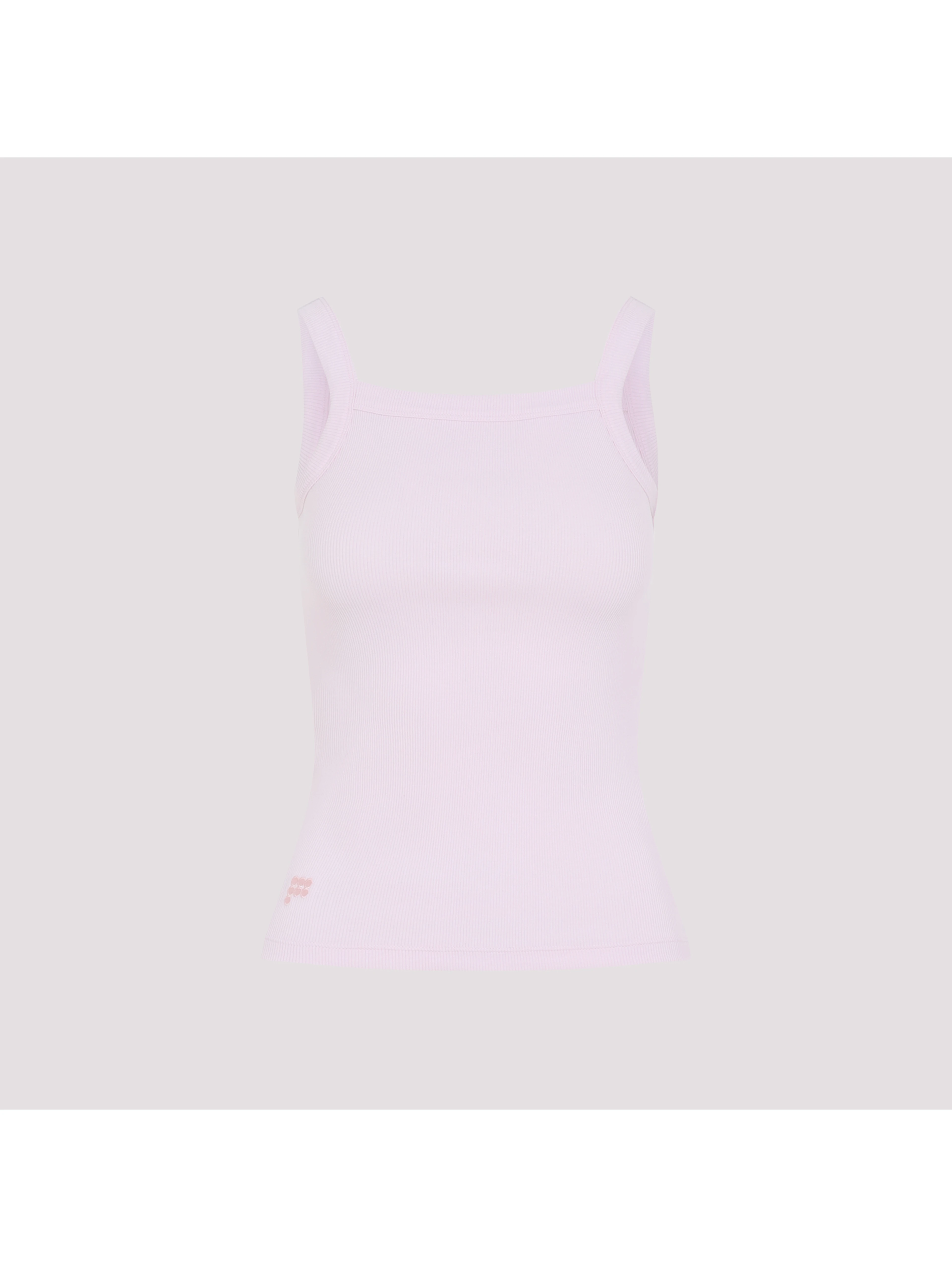 Pangaia Womens Ribbed Square Neck Tank Top