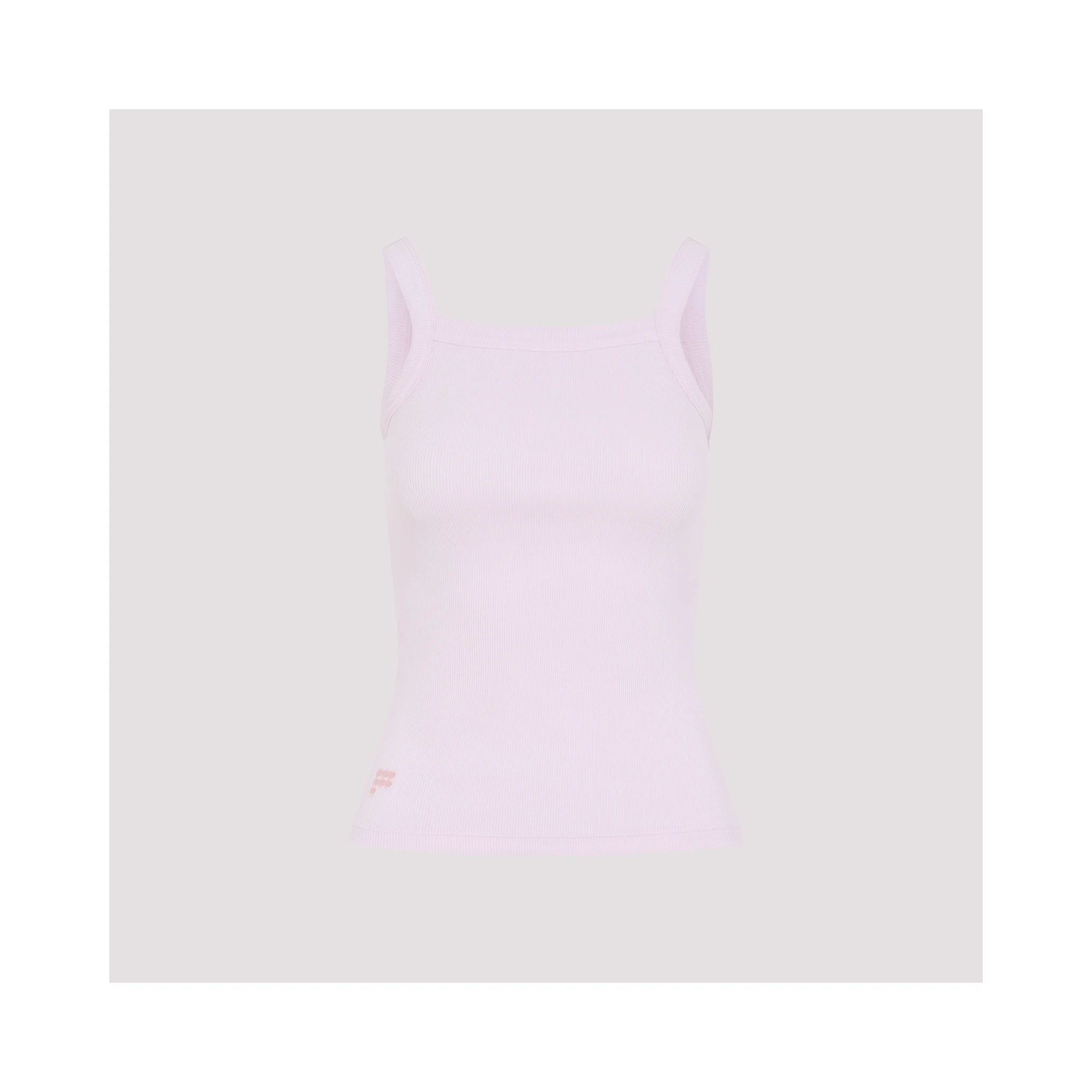 Pangaia Womens Ribbed Square Neck Tank Top