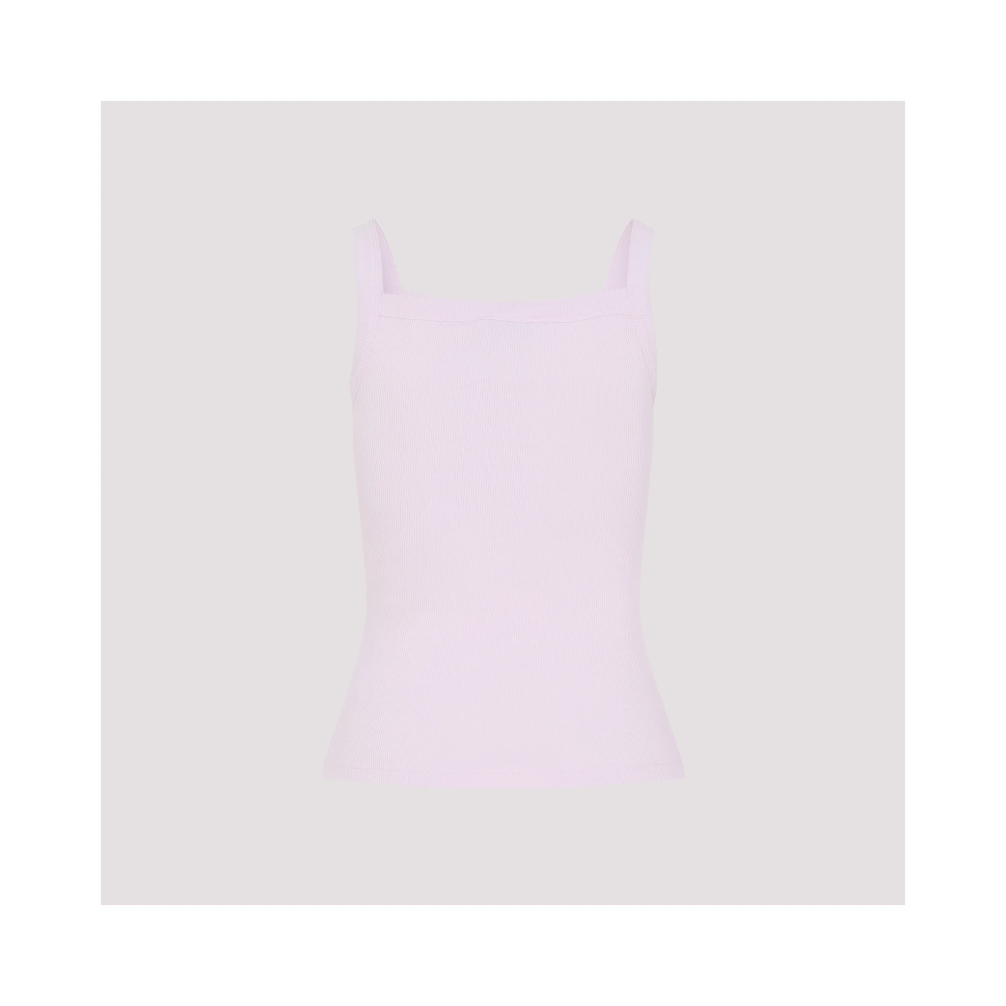 Pangaia Womens Ribbed Square Neck Tank Top