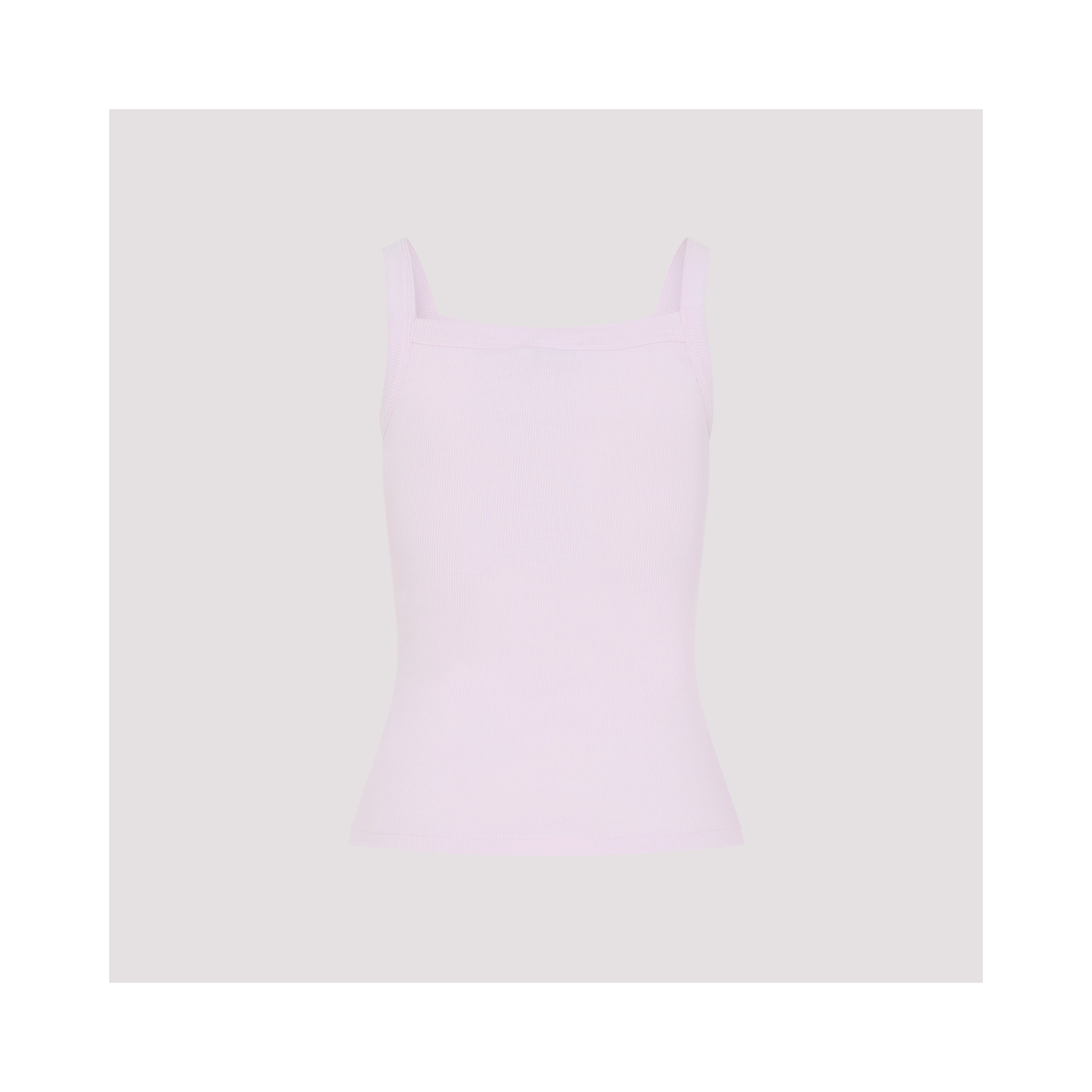 Pangaia Womens Ribbed Square Neck Tank Top