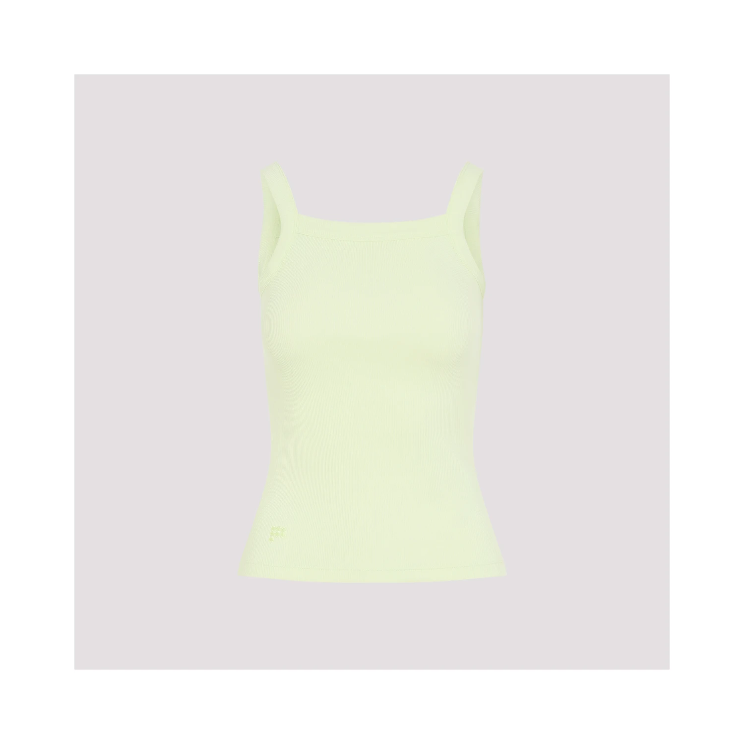 Pangaia Womens Ribbed Square Neck Tank Top