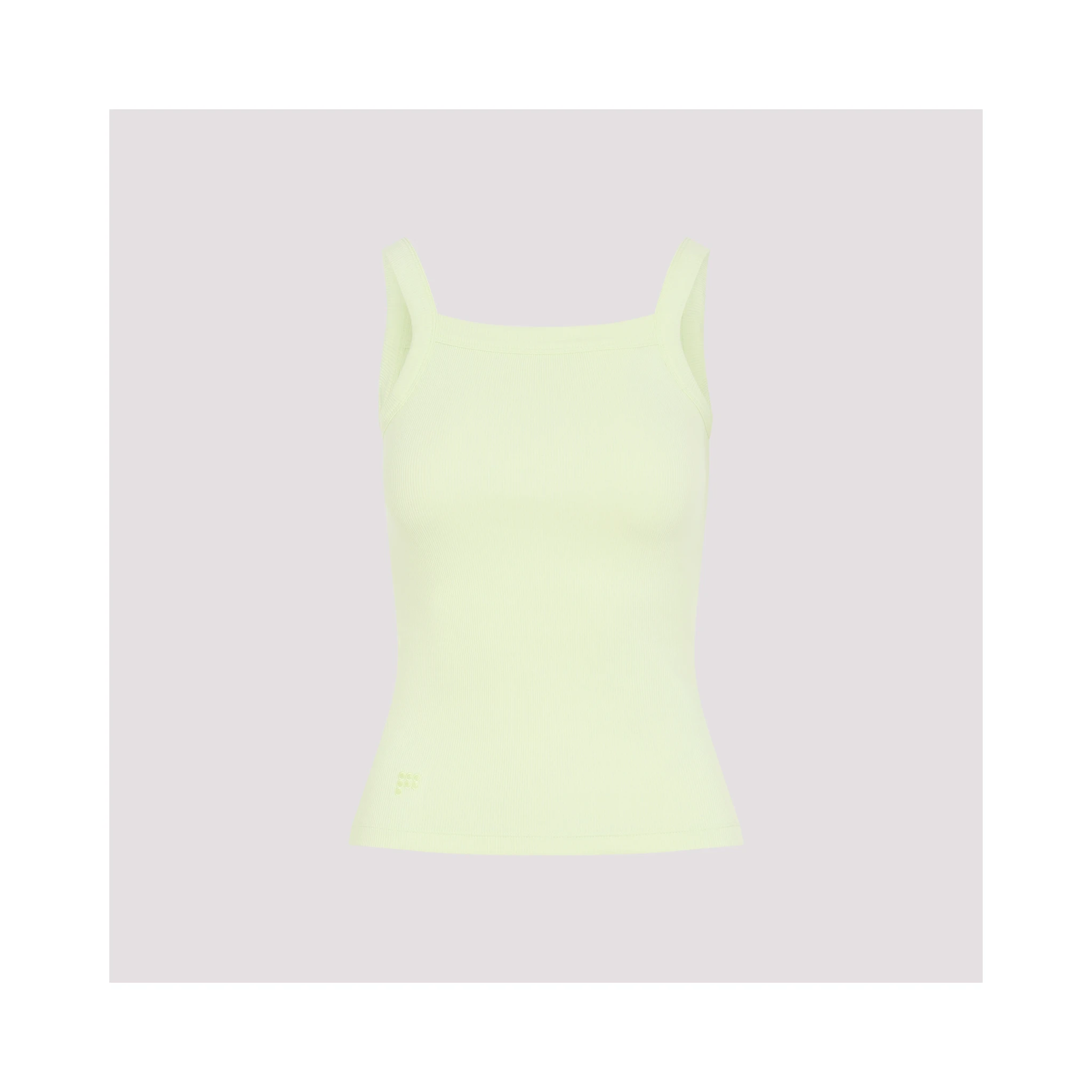 Pangaia Womens Ribbed Square Neck Tank Top