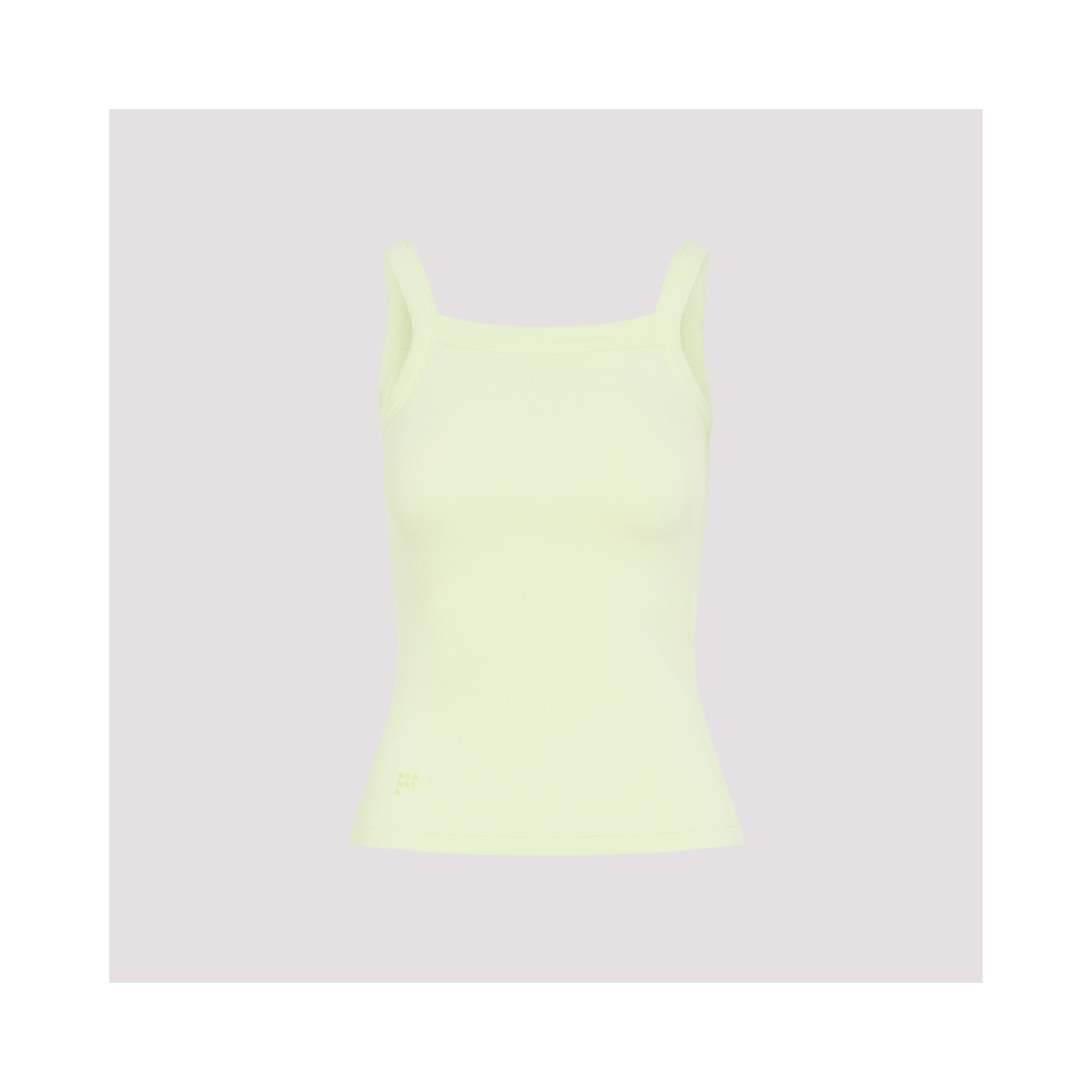 Pangaia Womens Ribbed Square Neck Tank Top
