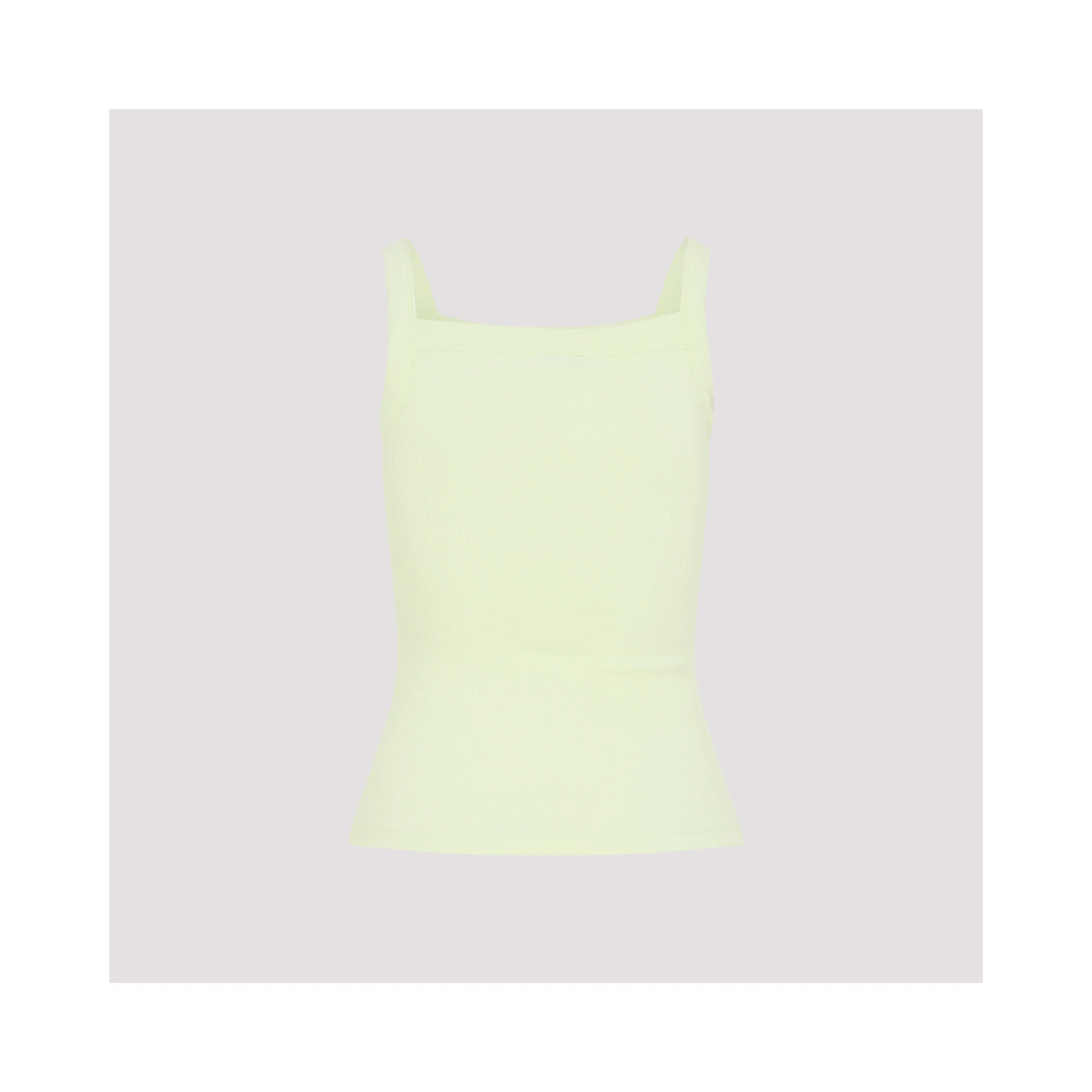 Pangaia Womens Ribbed Square Neck Tank Top