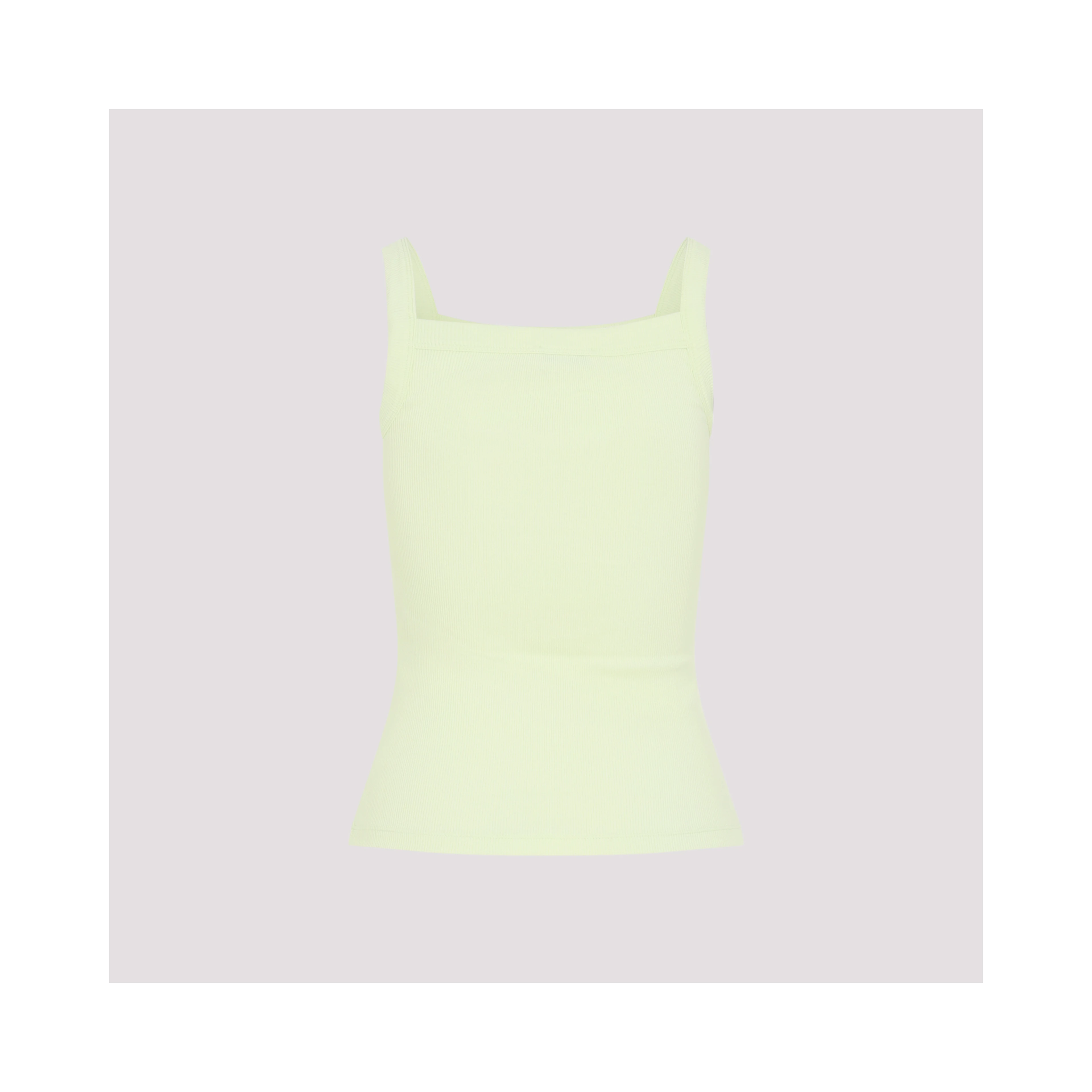 Pangaia Womens Ribbed Square Neck Tank Top