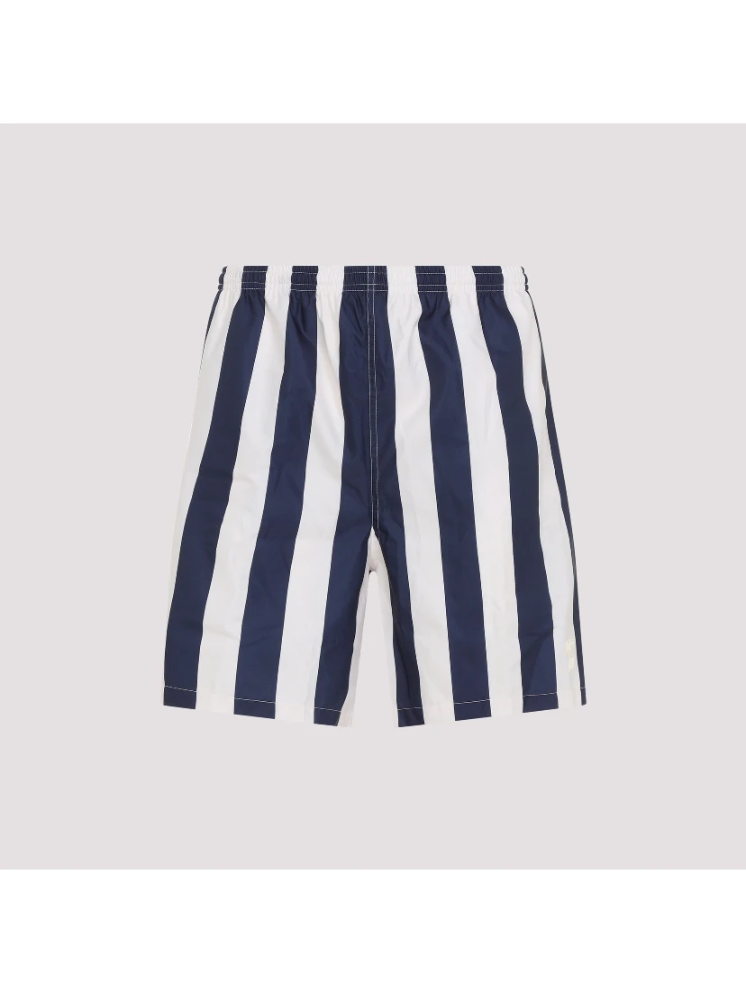 Ami Long Stripes Swim Shorts