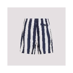 Ami Long Stripes Swim Shorts