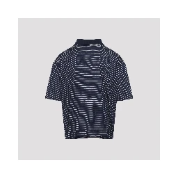 Ami Striped Boxy Fit Polo