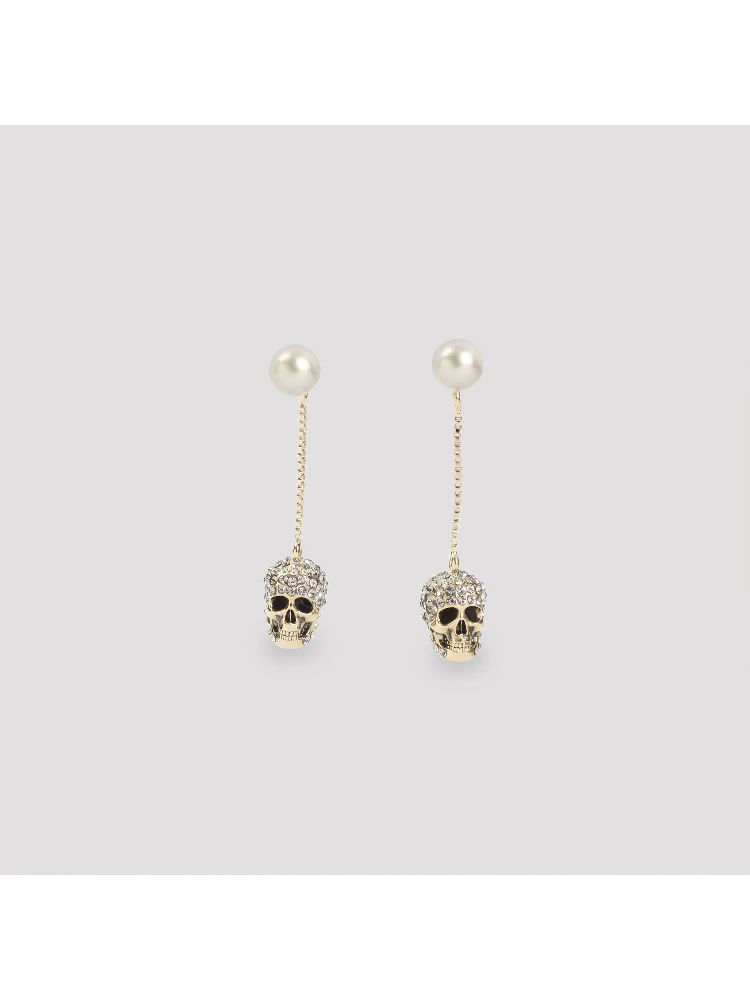 Alexander McQueen Pave Skull Earrings
