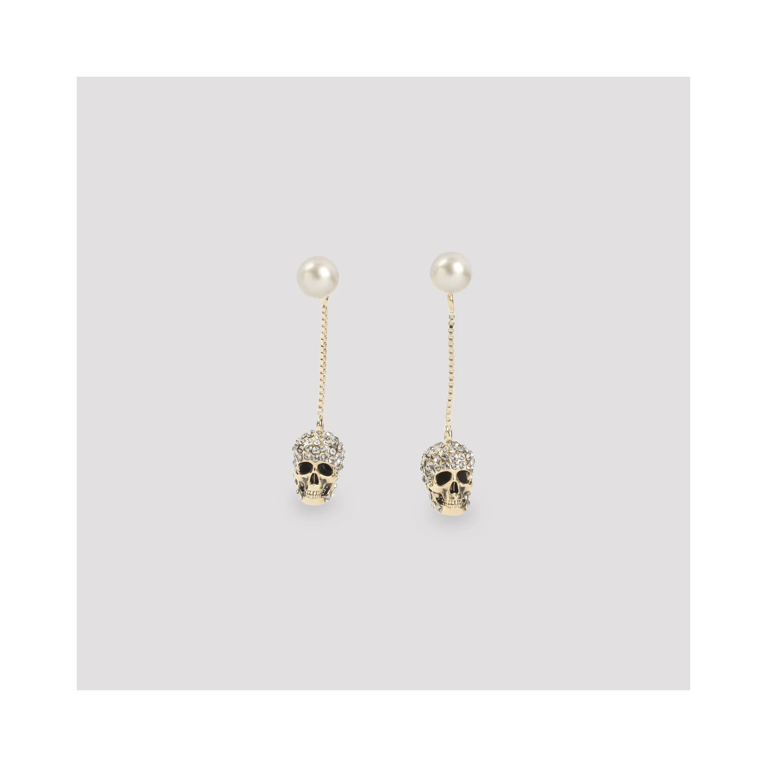 Alexander McQueen Pave Skull Earrings