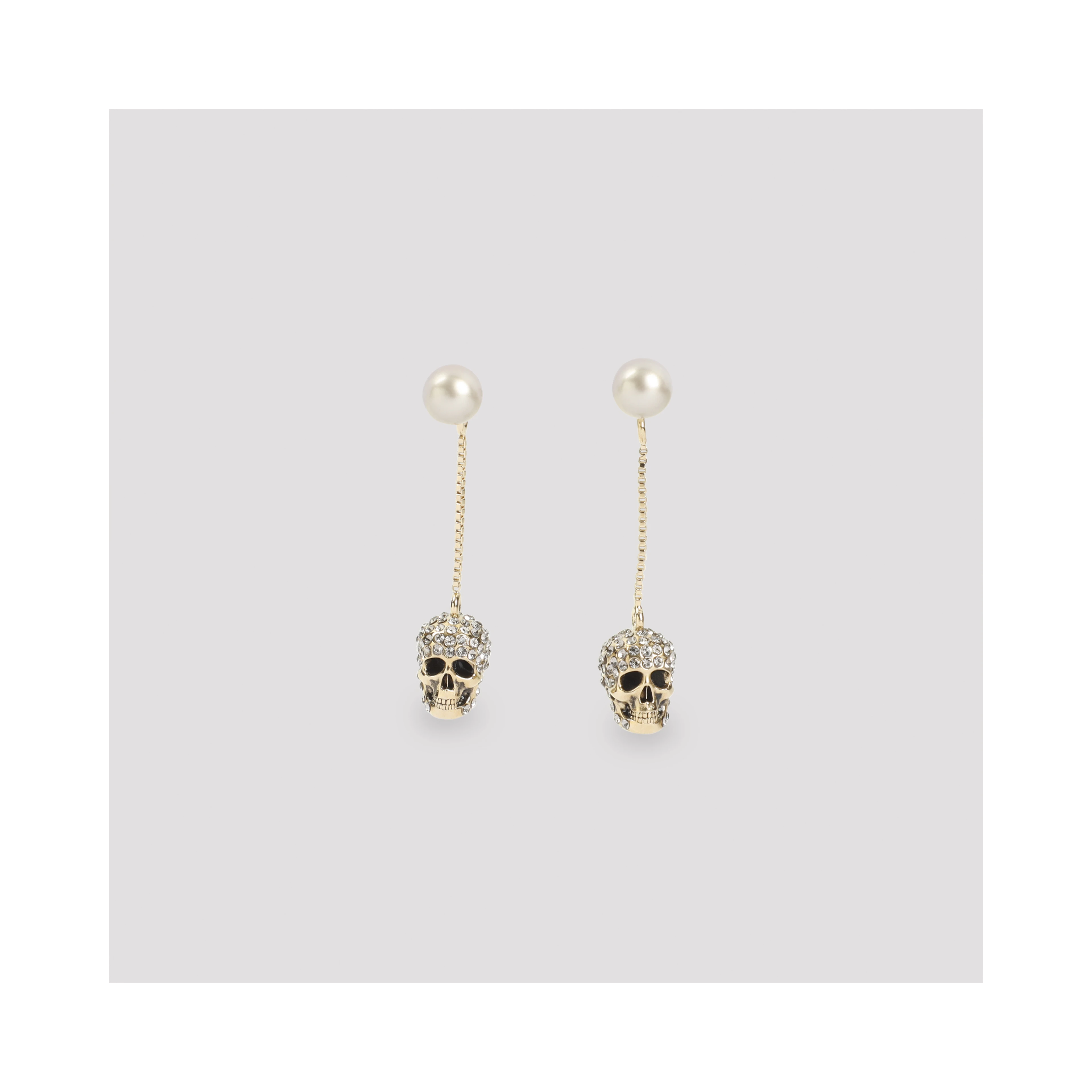 Alexander McQueen Pave Skull Earrings