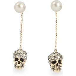 Alexander McQueen Pave Skull Earrings