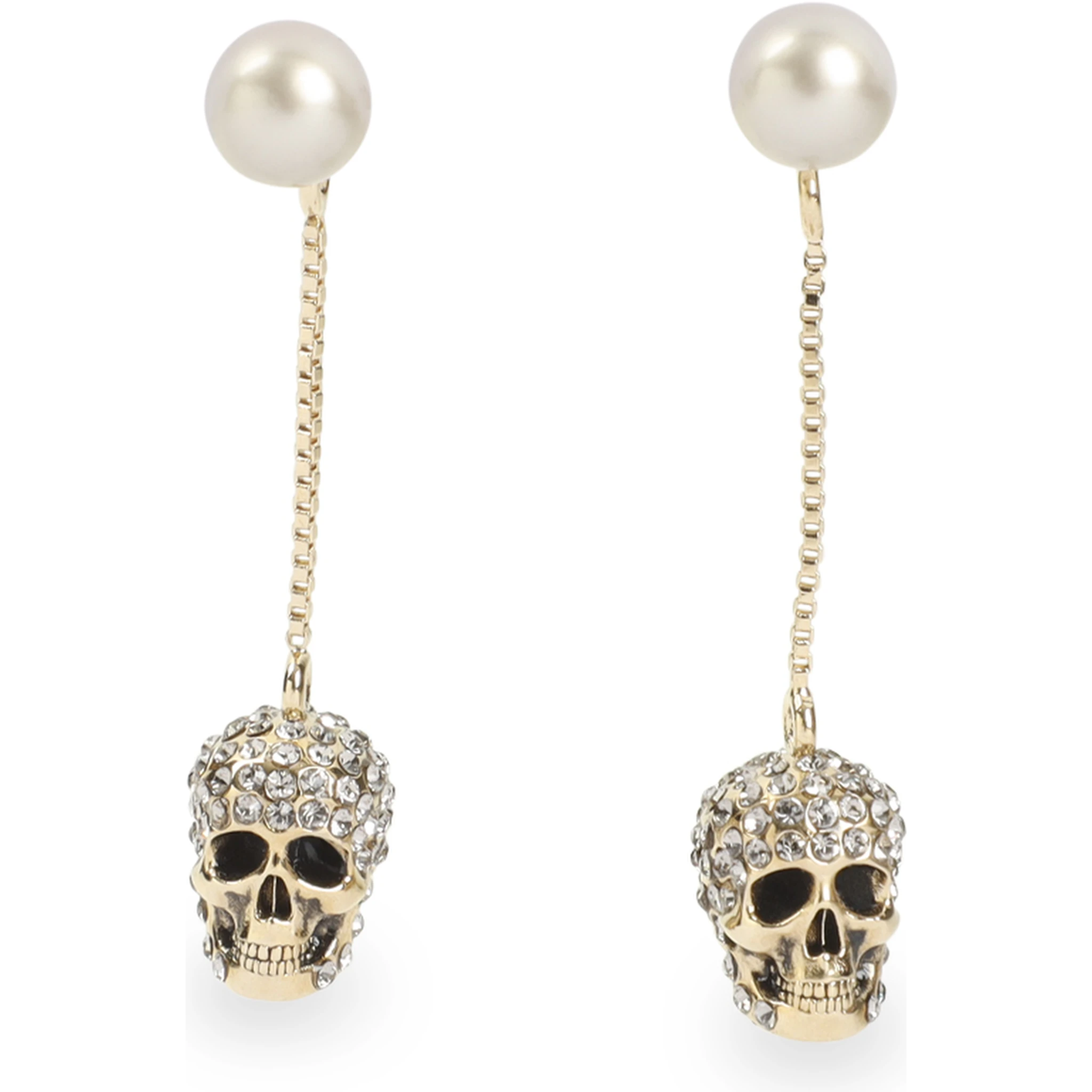 Alexander McQueen Pave Skull Earrings