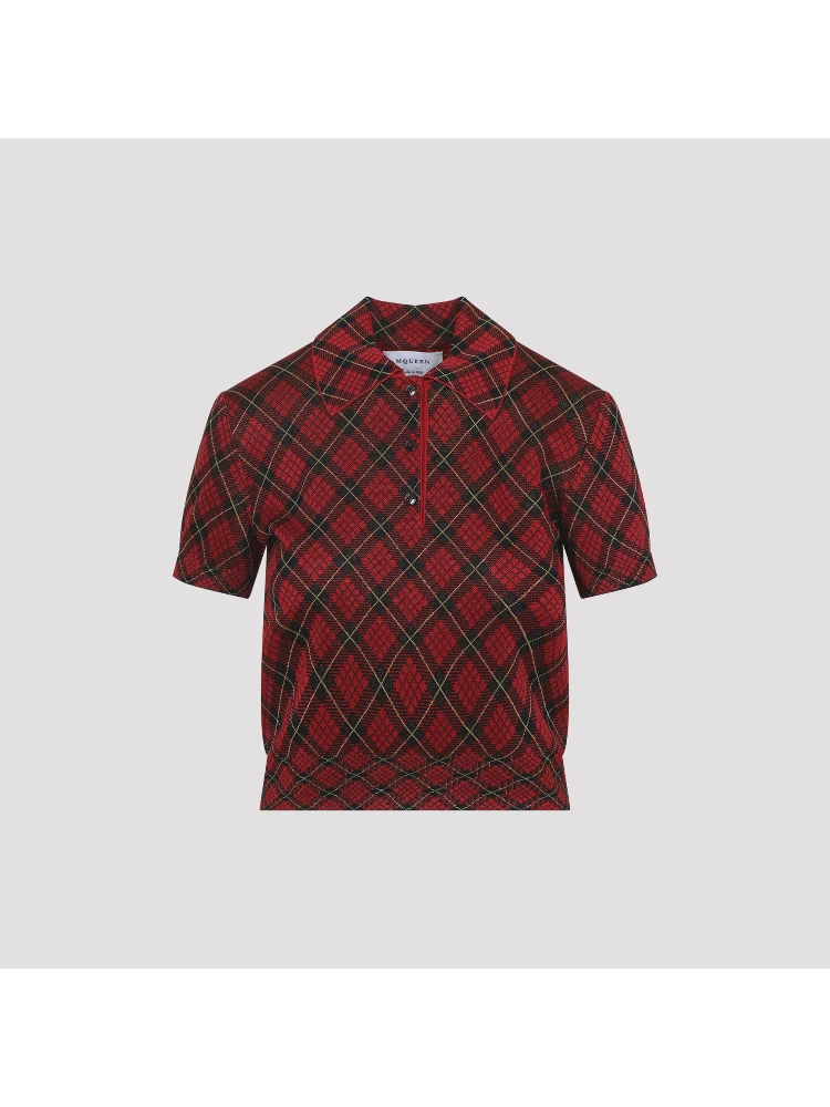 Alexander McQueen Microcheck Polo