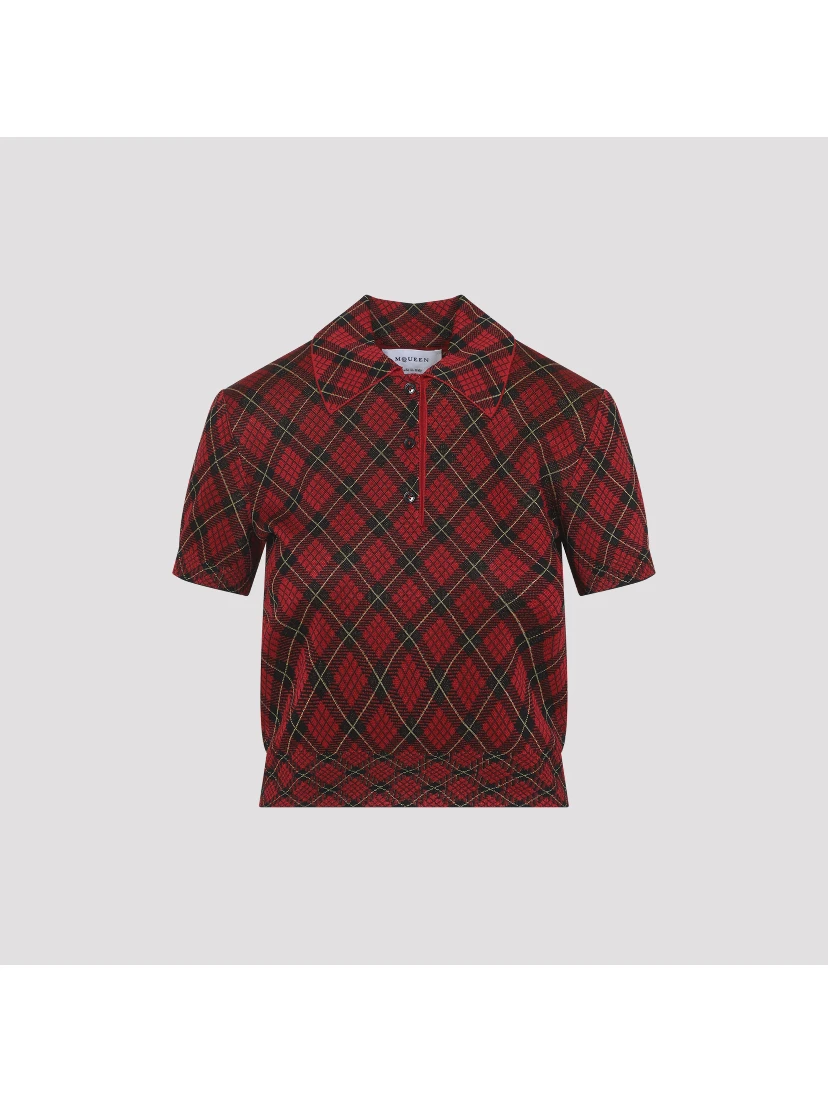 Alexander McQueen Microcheck Polo