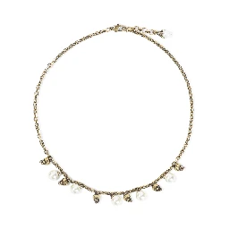 Alexander McQueen Pearly Skull Necklace