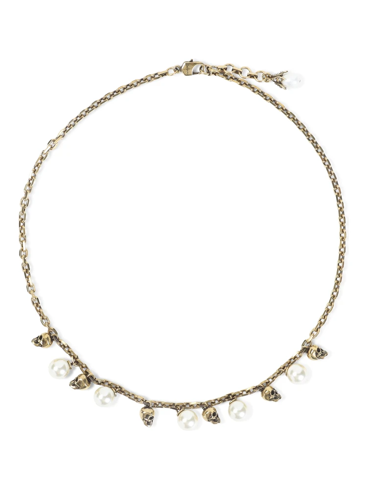 Alexander McQueen Pearly Skull Necklace alternative