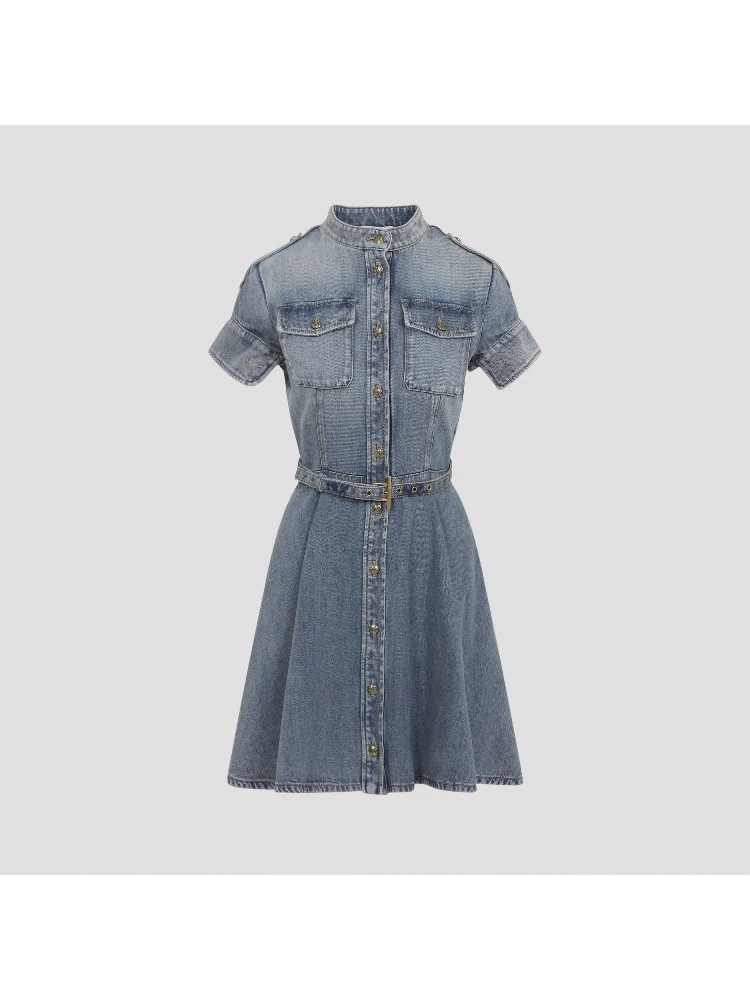 Alexander McQueen Denim Mini Dress